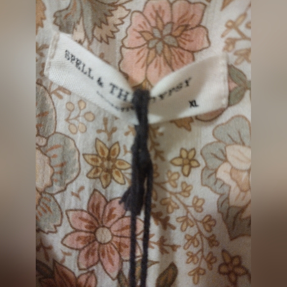 Spell and the Gypsy Collective Juniper Blouse, cream, XL, NWT - Picture 11 of 12